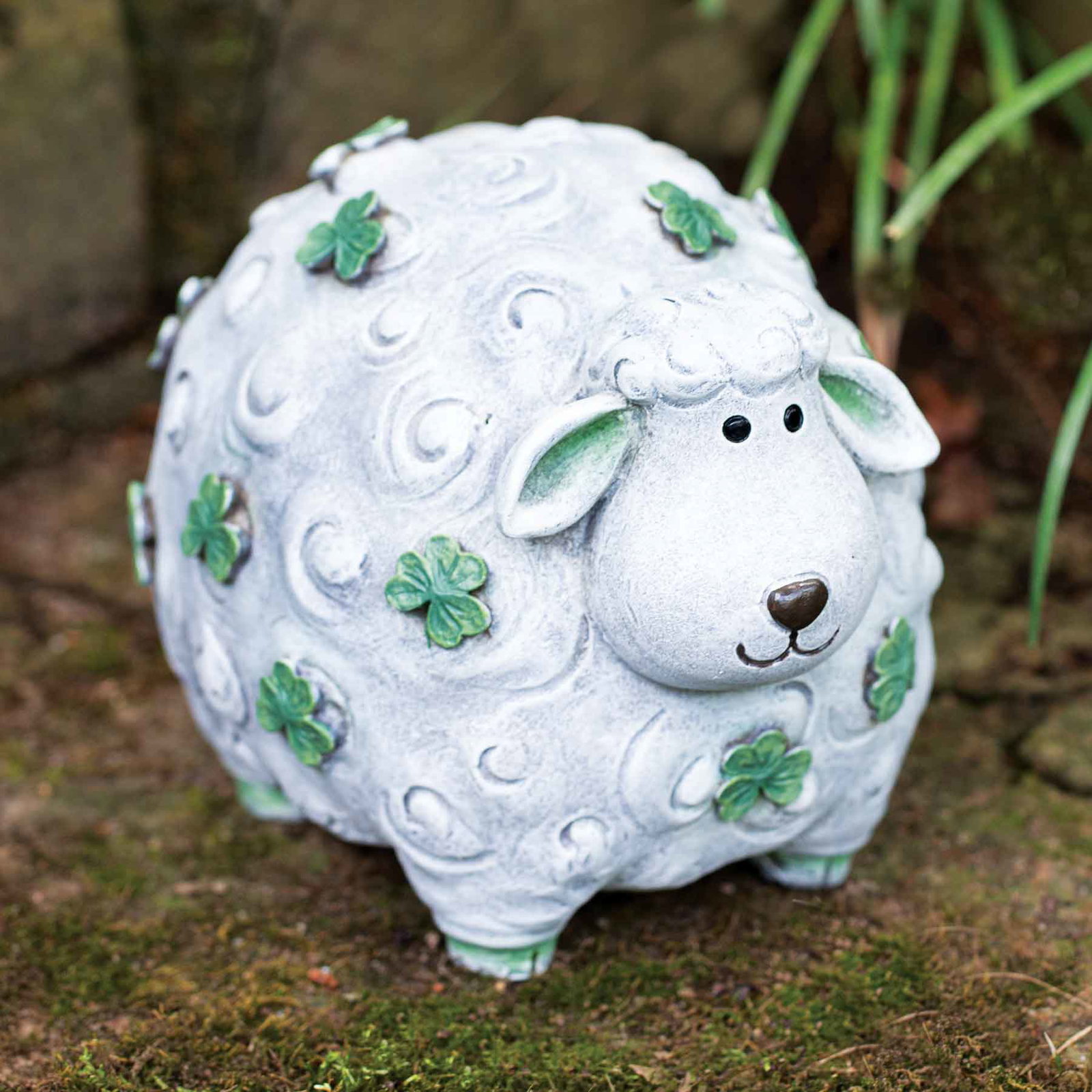 Image of Shamrock Sheep Garden Statue