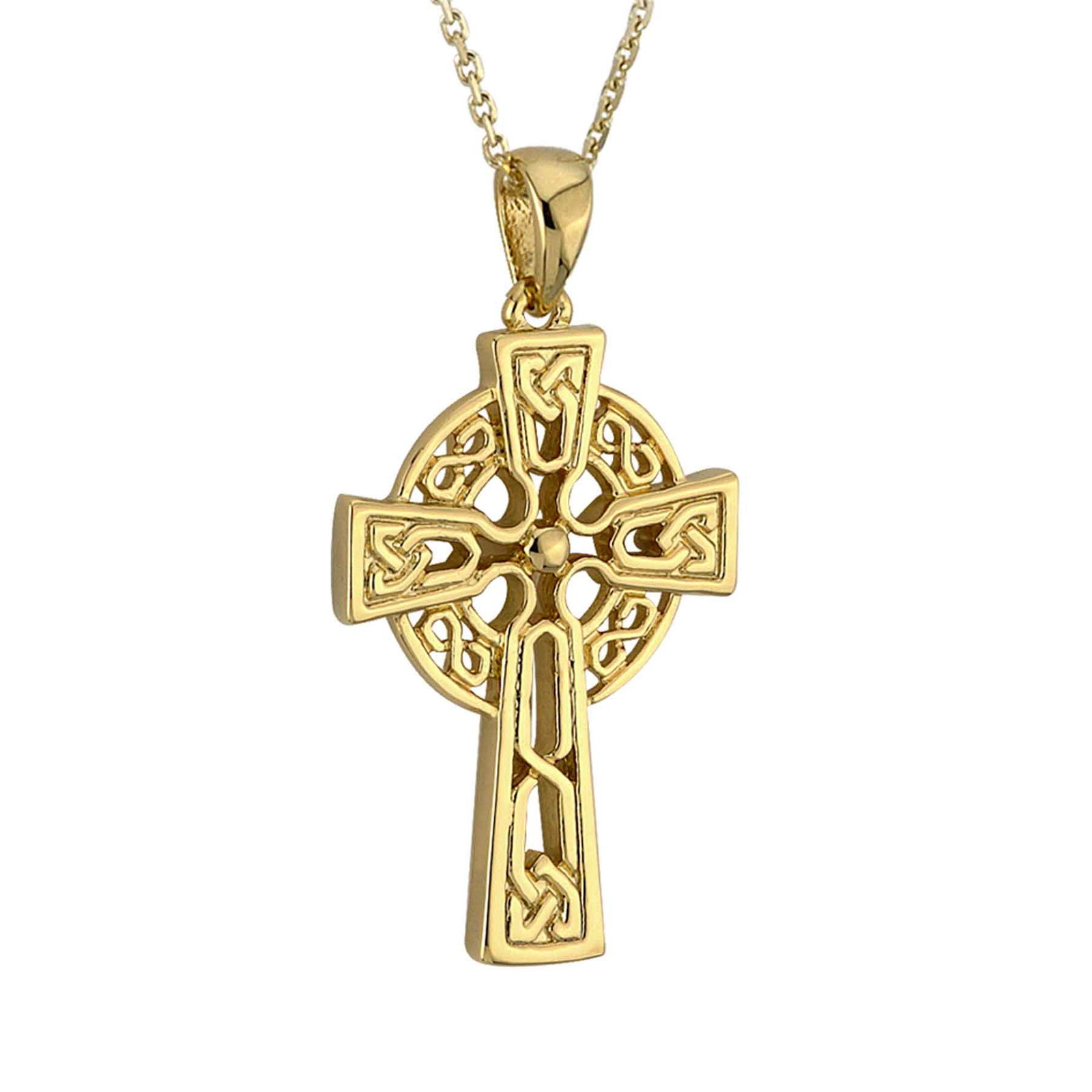 Image of 10K Gold Tiny Celtic Cross Necklace