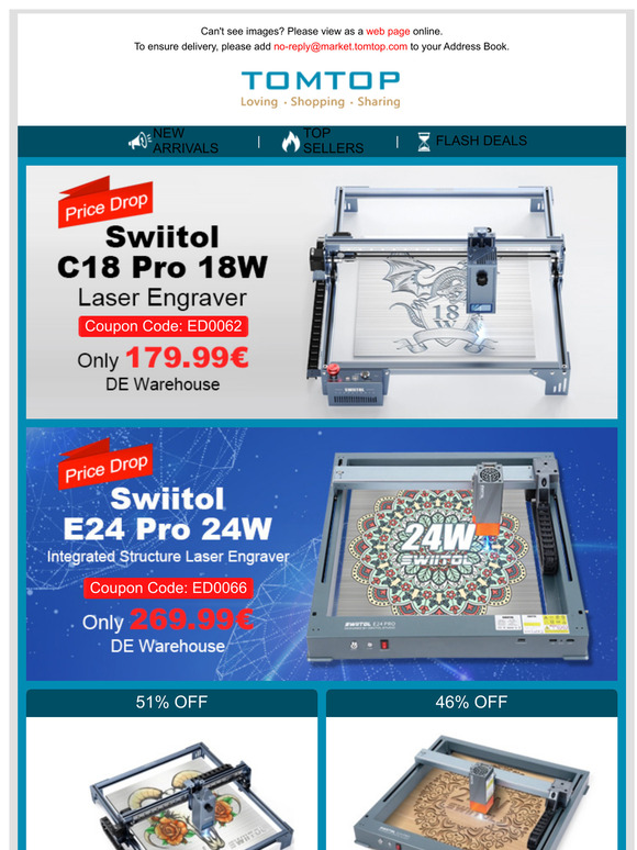 BIG CLEARANCE SALE ON Swiitol C18 PRO 18W Laser Engraver! Only 179.99€ NOW!!