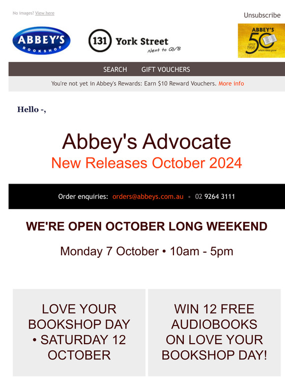 New Release Books • OCTOBER 2024 • Competitions • Events