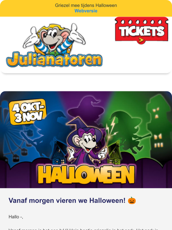🎃 Vanaf morgen vieren we Halloween!