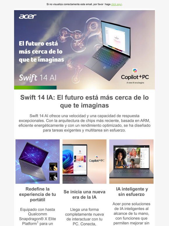 Swift 14 IA, El futuro está más cerca de lo que te imaginas