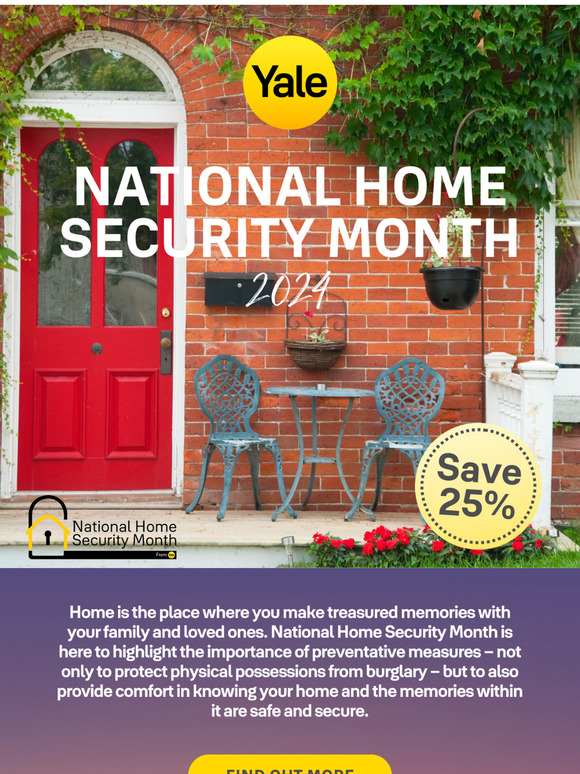 SAVE 25% | National Home Security Month is here! 🏡
