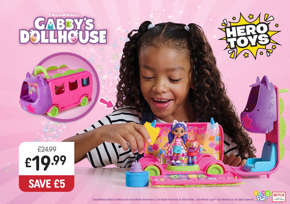 Gabbys Dollhouse Purrfect Party Bus Set