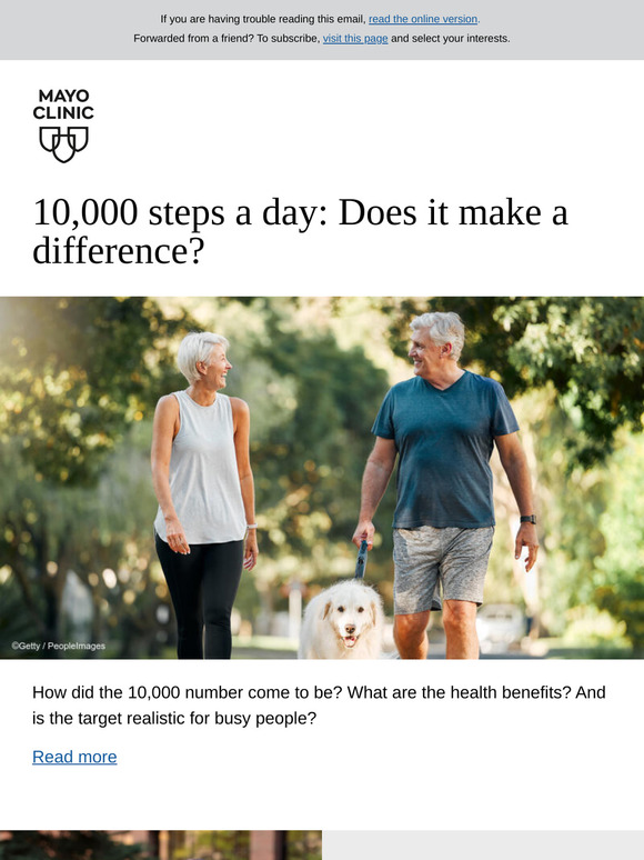 10,000 steps a day: Does it make a difference?