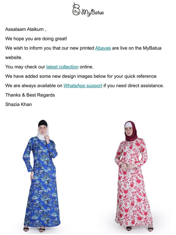 New Printed Abayas @ $19 (Limited Stock)