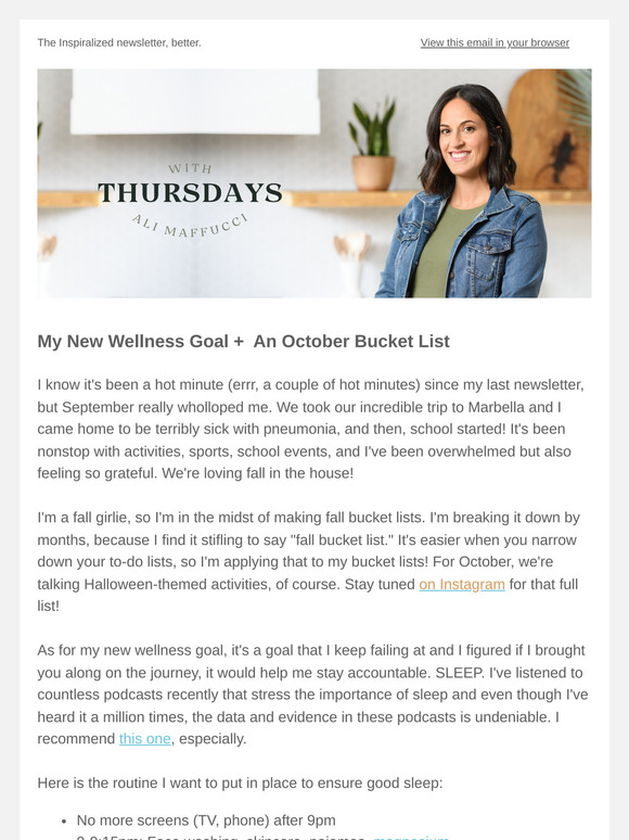 Bringing back Thursdays... & My New Wellness Goal!