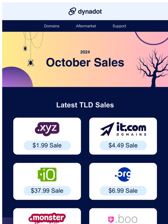 Open for domain treats, no tricks! 👻