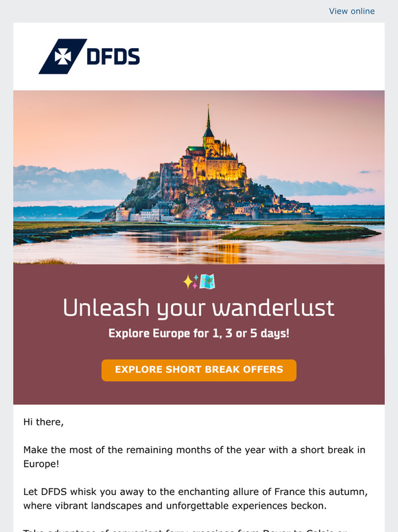 Discover the magic of autumn in France with DFDS 🍂