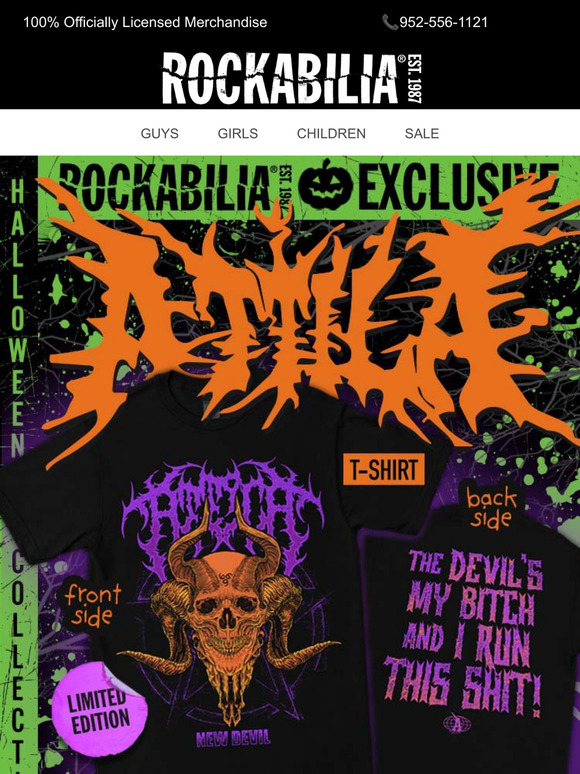 Limited ATTILA Halloween T On Sale NOW! 🐏😈🐏