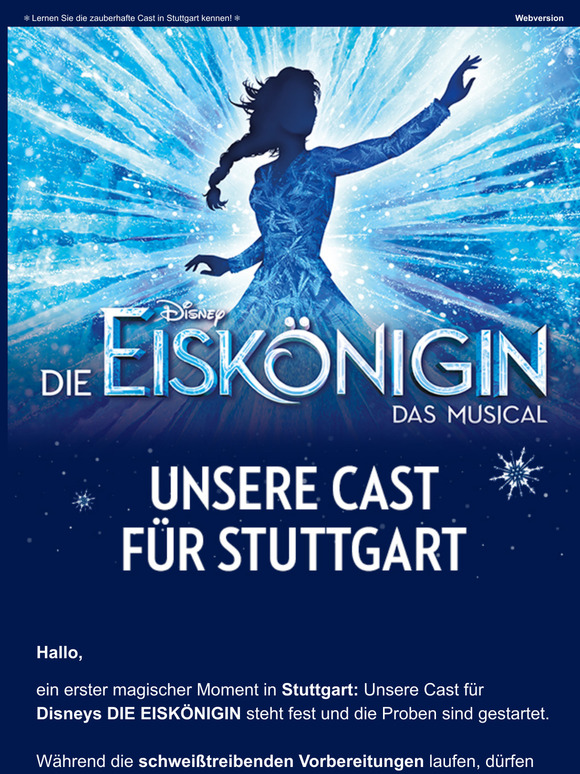 ❅ Lernen Sie die zauberhafte Cast in Stuttgart kennen! ❅