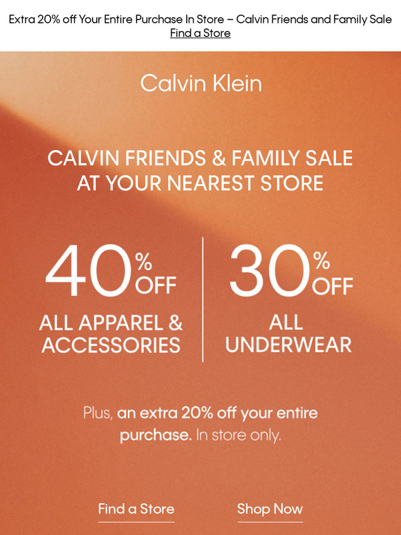 Calvin Klein Email Newsletters Shop Sales Discounts and Coupon Codes