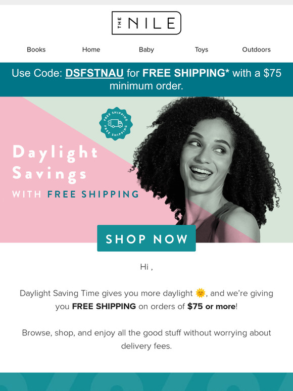 Daylight Saving = FREE Shipping Today! 🌞🚚