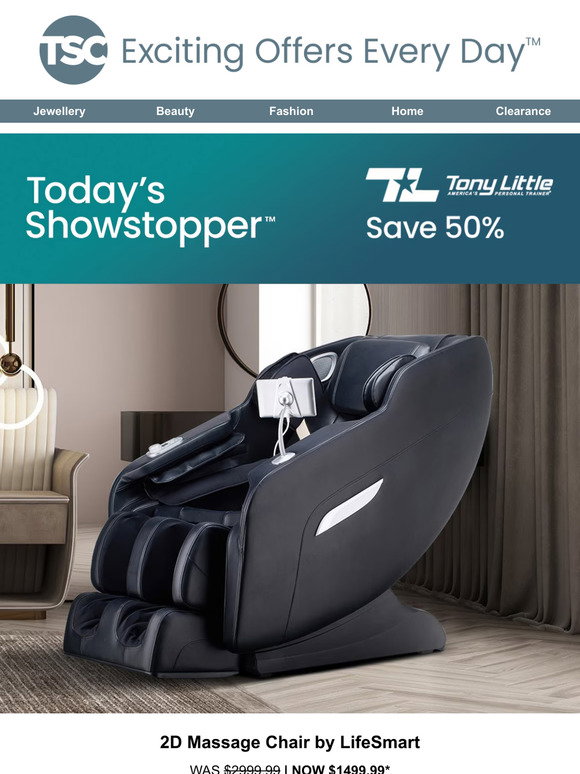The Shopping Channel: Tony Little 2D Massage Chair | Milled