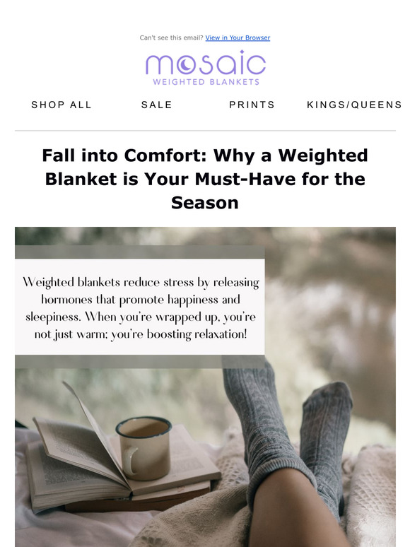 Fall into Comfort with a Weighted Blanket! 🍂