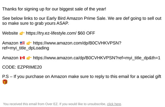 Your Amazon Prime Early Access 🤫