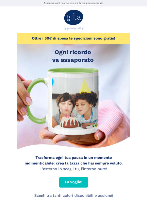 La pausa diventa indimenticabile: crea la tua tazza!