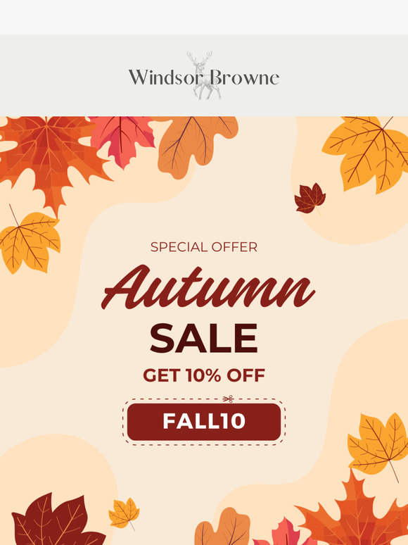 DON'T MISS THE BIG AUTUMN SALE! 🍁