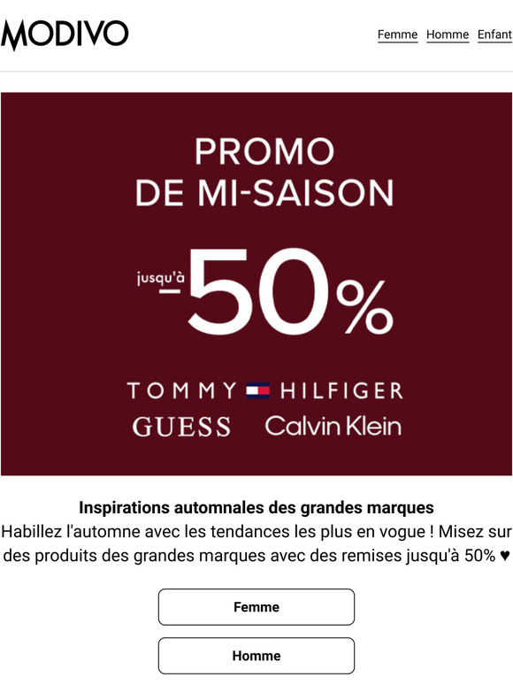 Marques tendance pendant la PROMO DE MI-SAISON