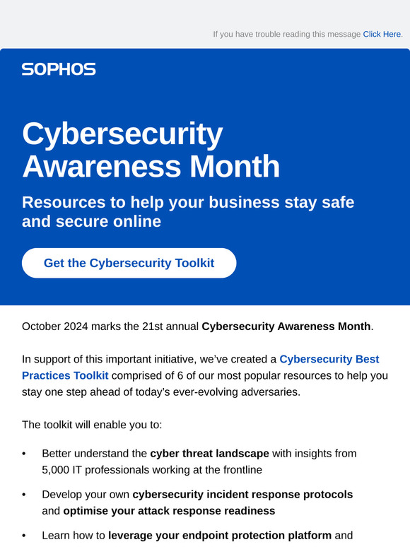 Cybersecurity Awareness Month | Get the Cybersecurity Best Practices Toolkit