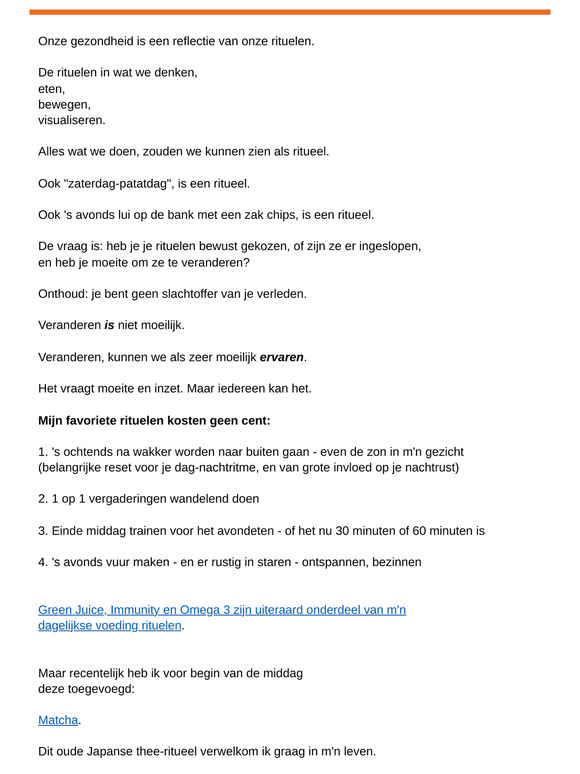 gezondheid is een reflectie hiervan