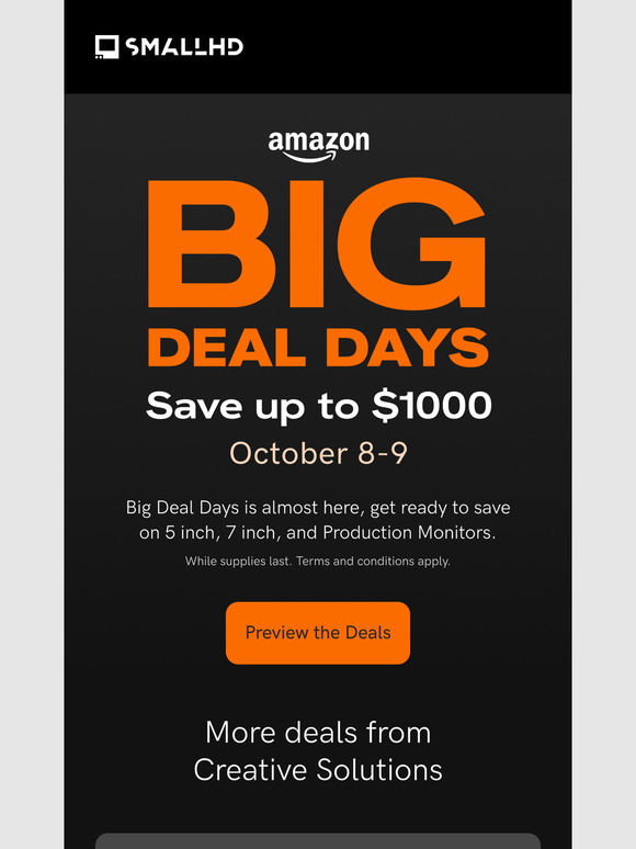 Big Deal Days are coming
