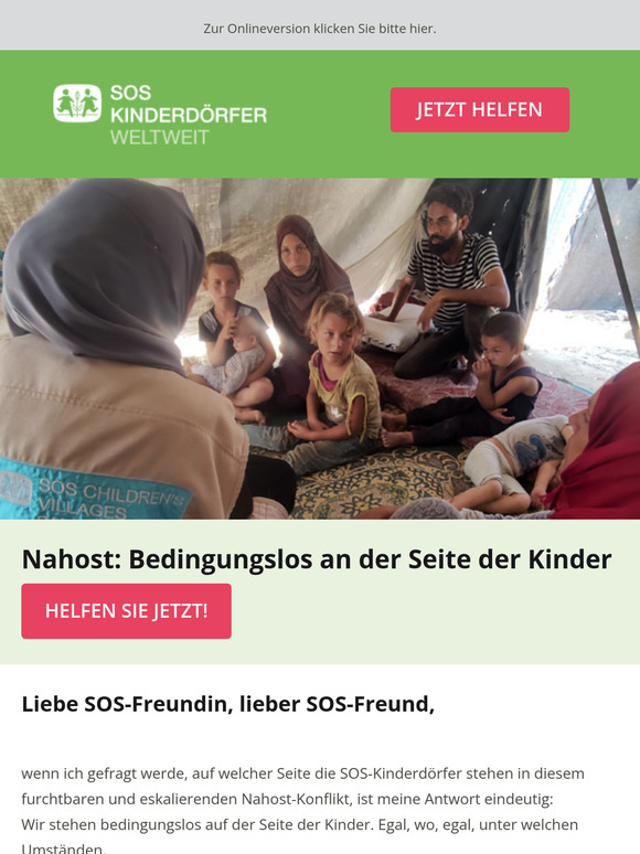 Nahost: Bedingungslos an der Seite der Kinder - helfen Sie jetzt!