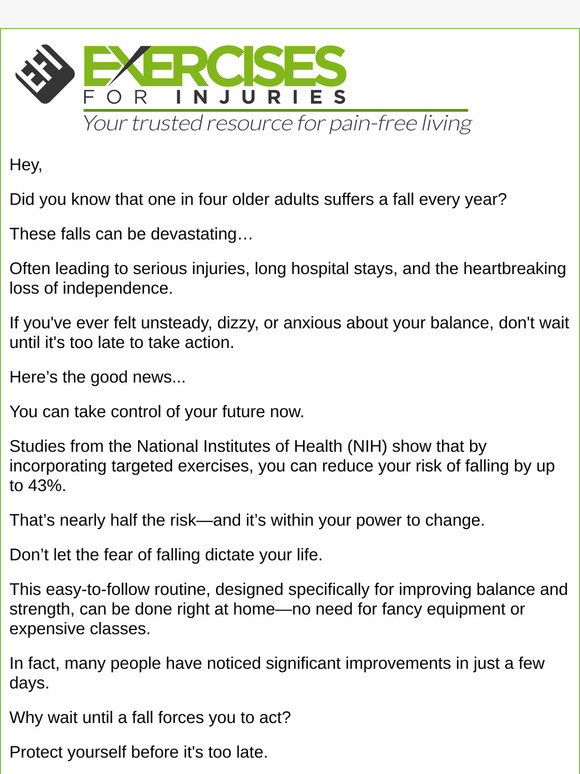 Exercises For Injuries: Protect Yourself: Easy At-Home Routine for ...