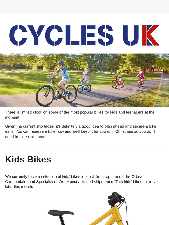Secure a Bike for Christmas Today!
