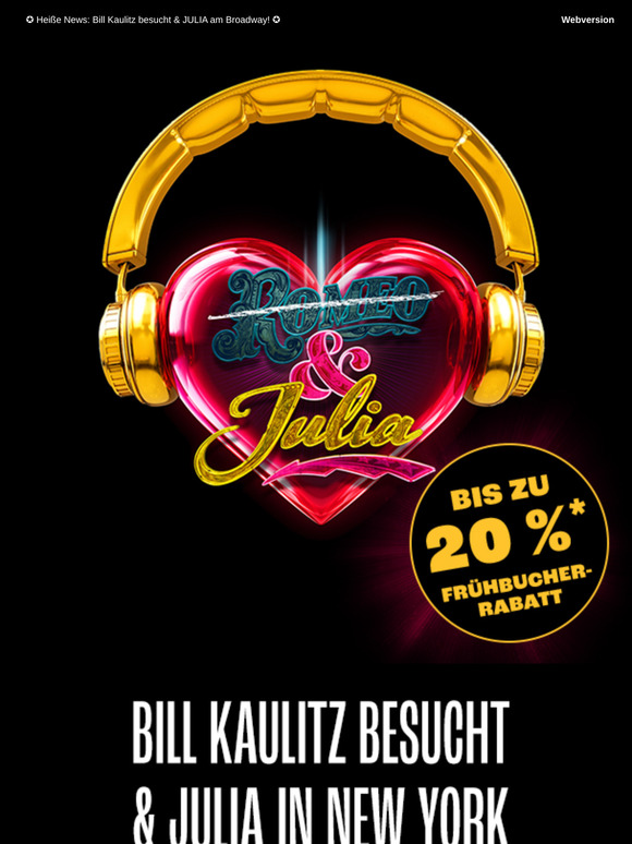 ✪ Heiße News: Bill Kaulitz besucht & JULIA am Broadway! ✪