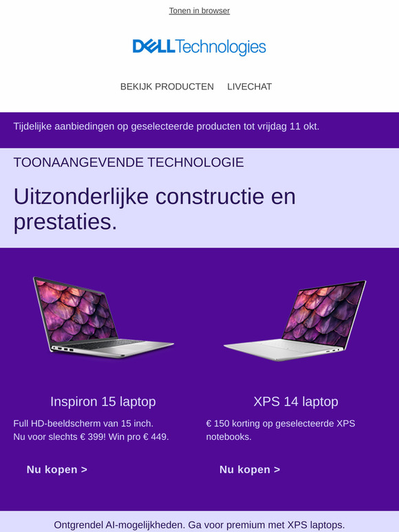 Profiteer van tijdelijke aanbiedingen voor toonaangevende technologie