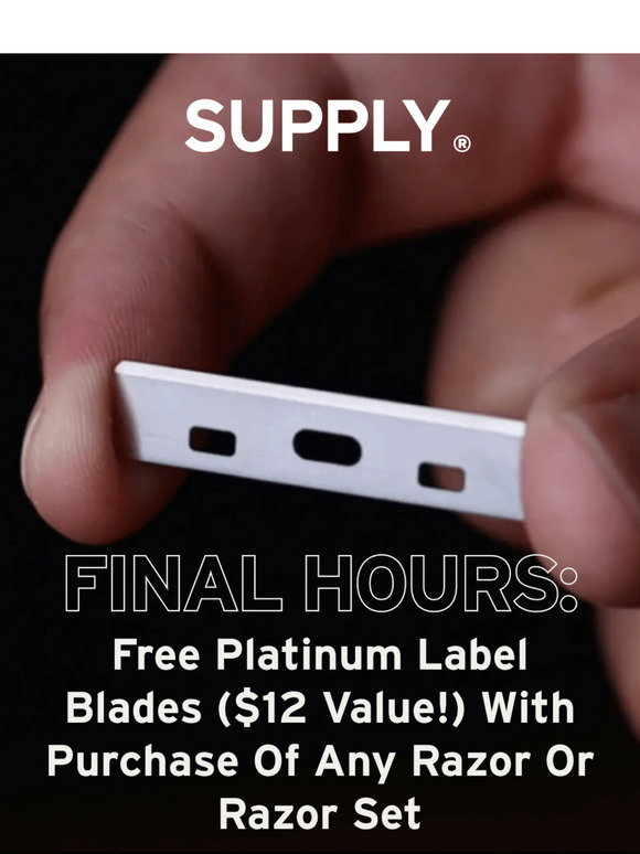 Blade Labels Supply: Final Call: FREE Platinum Label Blades ($12 Value!) | Milled