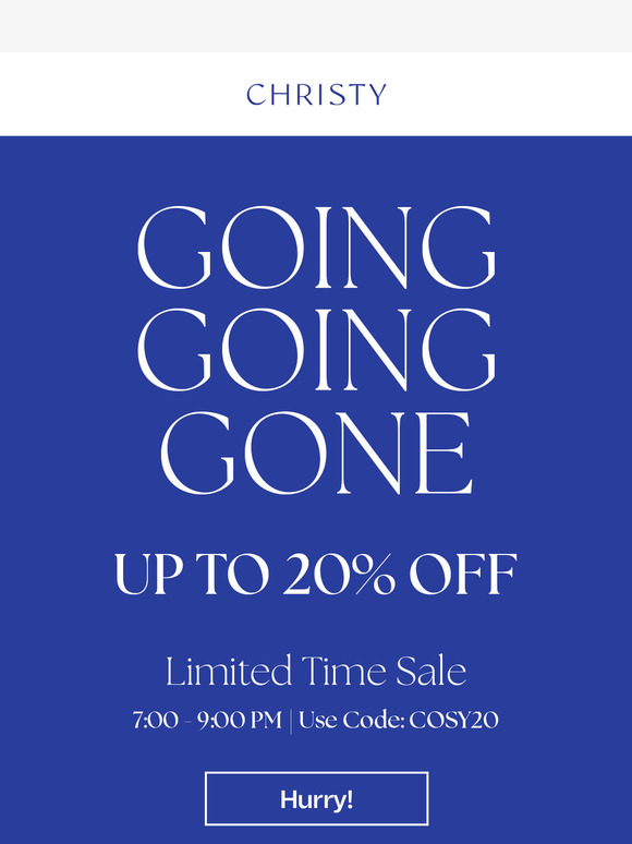 SITEWIDE SALE: 20% Off Everything!