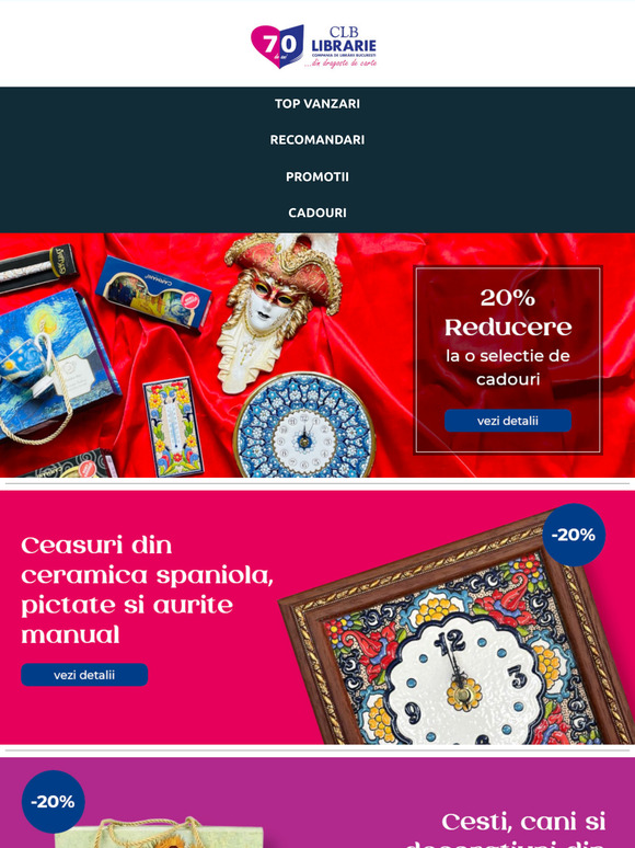 Cadouri cu stil – Profită de 20% reducere la articolele preferate!
