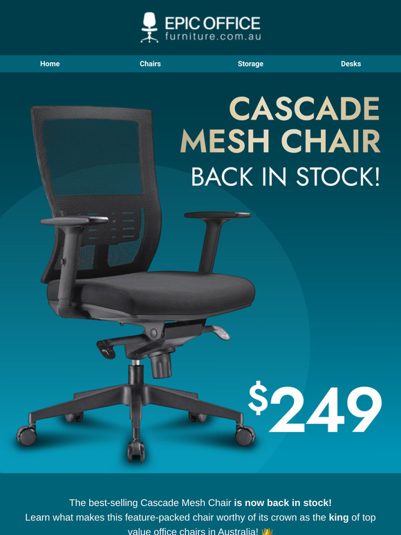 Cascade Mesh Chair: Back in Stock! 🤩