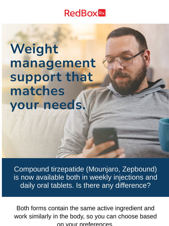 RedBox Rx: Tirzepatide Injections vs. Tablets: Which is best for you ...