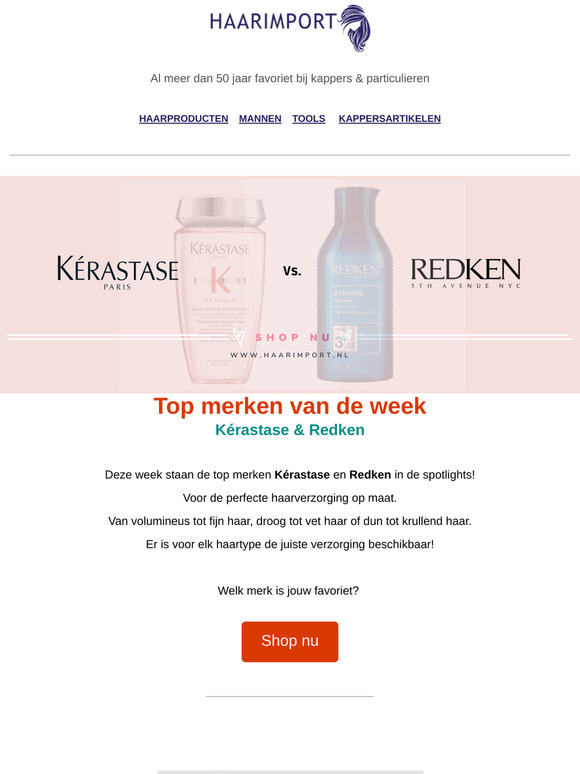 Shop deze favoriete topmerken bij Haarimport!