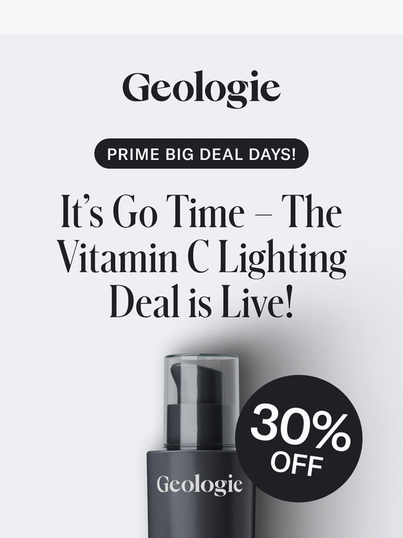 ⚡ Lightning Deal Alert! ⚡ 30% Off Our Vitamin C Serum