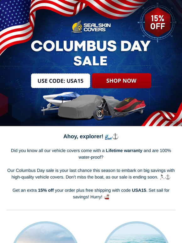 🇺🇸 Columbus Day Sale - 15% Off While Supplies Last 🙌