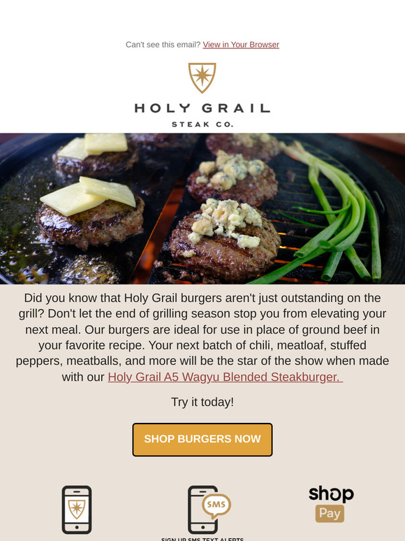 Our burgers aren't just for the grill. Your favorite burger reimagined