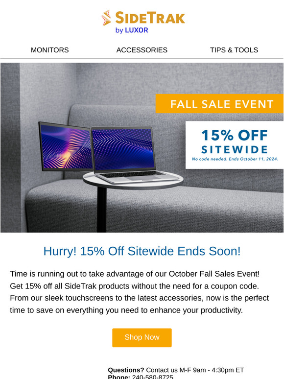 ⏳ Don't Miss Out – 15% Off Sitewide Ends Soon!