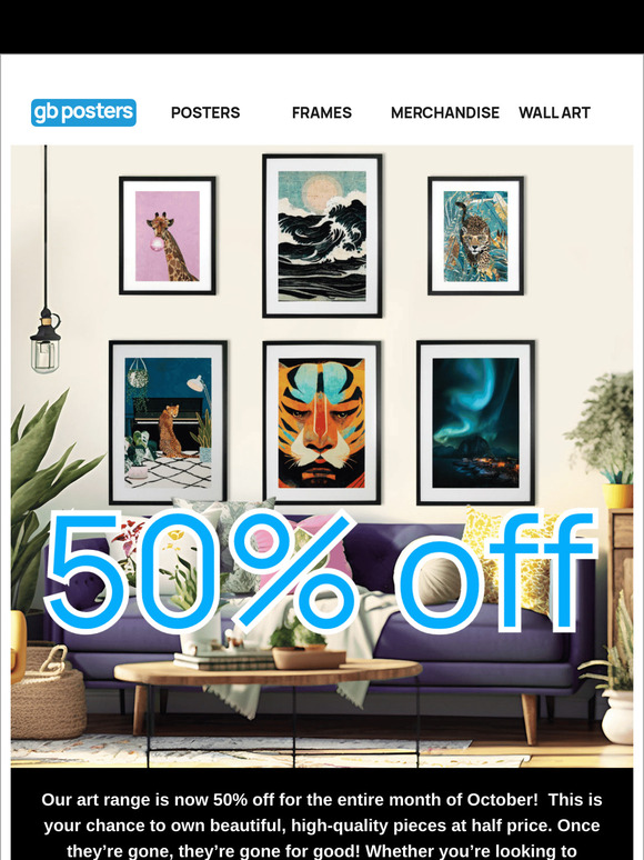 ART PRINTS HALF PRICE!