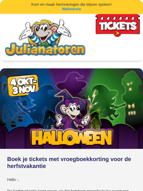 🍁🎃 Herfstvakantie TIP: Griezel mee tijdens Halloween!