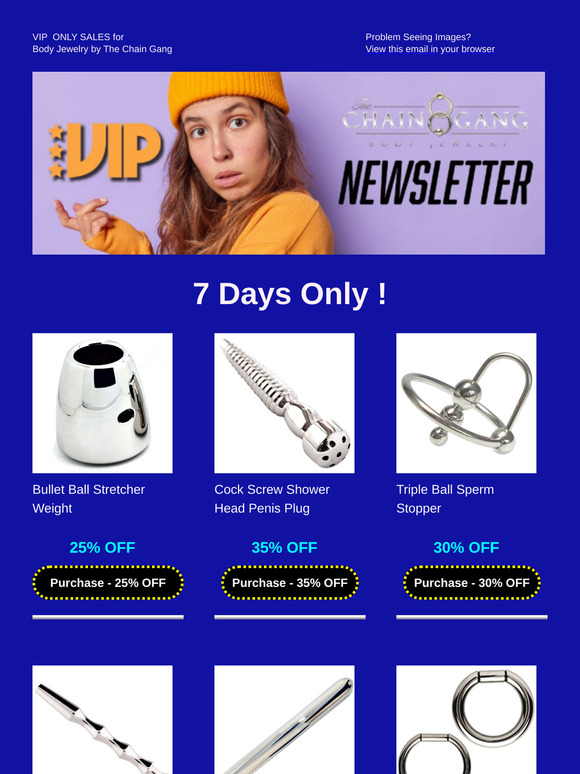 Body Jewelry by The Chain Gang ⚠️ Our Error = Your Gain ⚠️ Milled