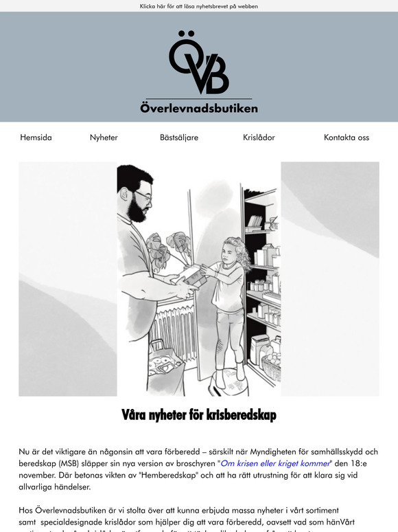 Nyheter för hemberedskap hos Överlevnadsbutiken!