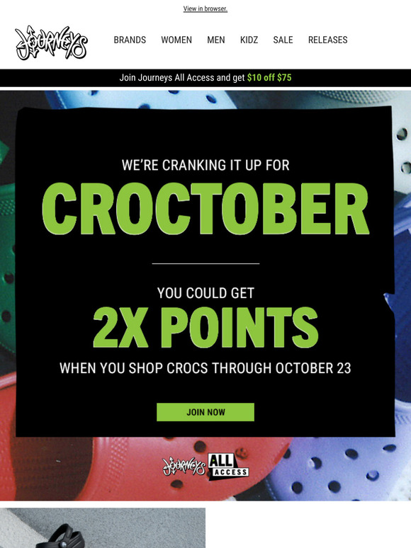 Journeys Email Newsletters: Shop Sales, Discounts, and Coupon Codes