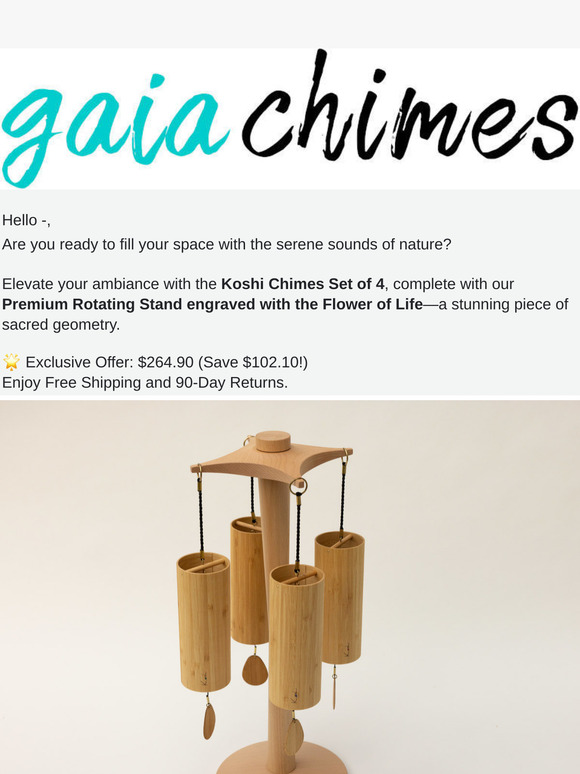 Experience the Harmony of Authentic Koshi Chimes – Now at a Special Price!