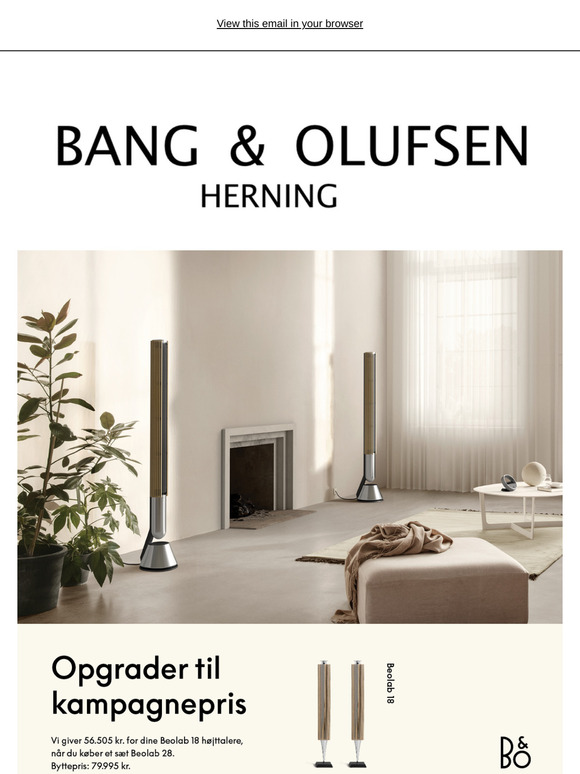 Få 56.505,- Kr. for dine BeoLab 18 højttalere