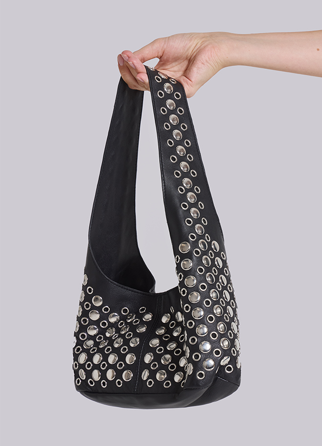 【Jaded London】　shoulder bag Osmium Studded Leather Bag in Beige | Jaded London | Clothing
