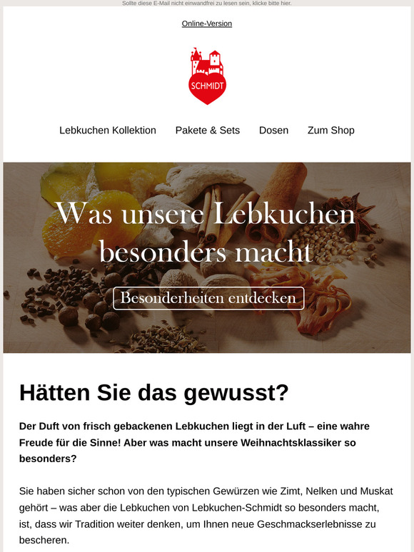 Nürnberger Lebkuchen andere feine Spezialitäten: 🧐 Wussten Sie ...
